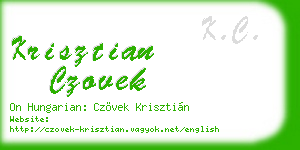 krisztian czovek business card