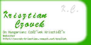 krisztian czovek business card